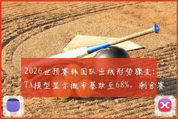 2026世预赛韩国队出线形势骤变：TA模型显示概率暴跌至68%，剩余赛程关键战全解析
